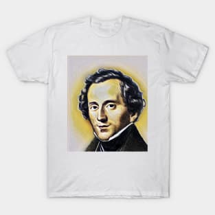 Felix Mendelssohn Yellow Portrait | Felix Mendelssohn Artwork 10 T-Shirt